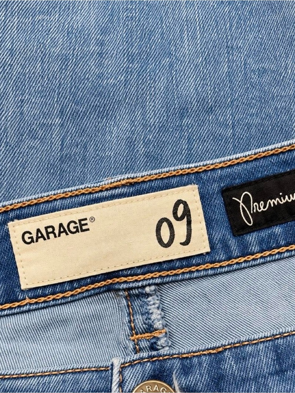 Garage Premium High Rise Distressed Button Fly Jeans - Picture 3 of 3